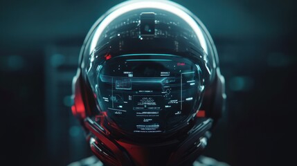 Futuristic Helmet with Display
