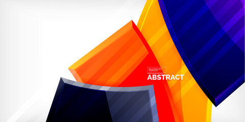 Vector abstract color geometric shapes. Illustration For Wallpaper, Banner, Background, Card, Book Illustration, landing page