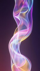 Naklejka premium colorful abstract light waves on dark background