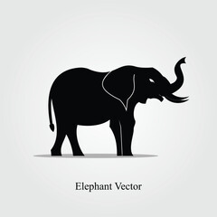 Elephant black icon vector and png image