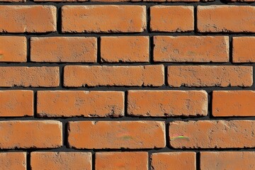 Obraz premium Seamless Orange Brick Wall Texture Design