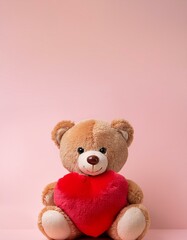 Teddy bear holding heart