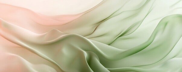 Obraz premium Waves of pastel fabric in soft gradient