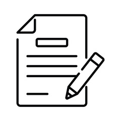 A page with pencil concept icon of agreement