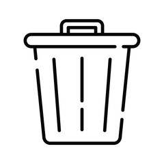 Delete button vector icon design in flat style, ready for premium use