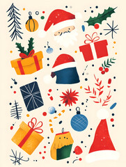 Christmas and New Year-themed graphic background