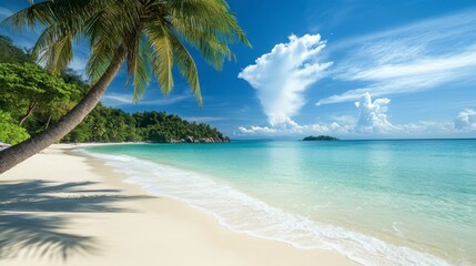 The pristine white sand beaches of Phuket, with crystal clear waters and swaying palm trees.