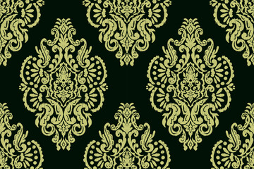 Saree Sarong Motifs Ikat floral paisley embroidery floral.ikat ethnic oriental pattern traditional.Ikat embroidery style abstract embroidery design for texture,fabric,clothing,wrapping,decoration