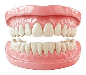 Obraz premium Realistic 3D Model of Human Teeth and Gums