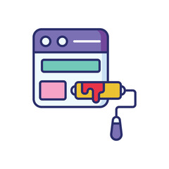 Theme vector icon stock illustration