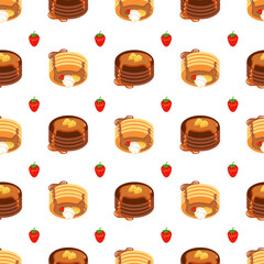 Pattern Background of Pancakes