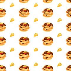 Pattern Background of Pancakes