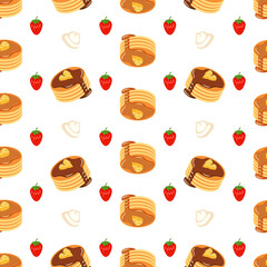 Pattern Background of Pancakes