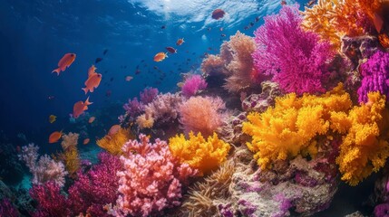 The vibrant underwater coral reefs of Koh Tao, a famous diving destination.