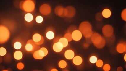 Obraz premium Dark Orange Bokeh Light Effect Background