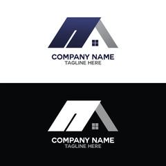 Home logo house real estate architecture company residence, minimalist modern abstract logotype.