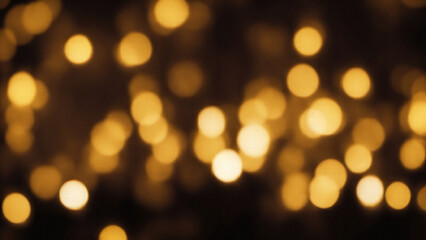 Fototapeta premium Dark Yellow Bokeh Light Effect Background