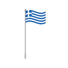 National flag of Greece isolated on white. Vector illustration