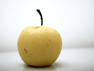 Fresh pear fruit, on white