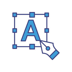 Typography vector icon stock illustration