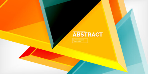 Triangle glass shapes geometric abstract background. Vector Illustration For Wallpaper, Banner, Background, Card, Book Illustration, landing page