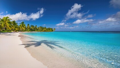 Perfect tropical beach landscape. Vacation holidays background 