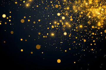 Abstract Background with Golden Lights and Bokeh