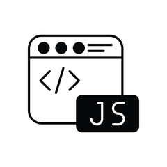 JavaScript vector icon stock illustration