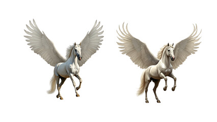 Obraz premium Majestic Winged Horses in Flight