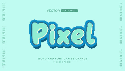 Pixel text effect, no change font. this real effect