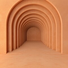 Fototapeta premium Warm Architectural Arches in Minimalist Design