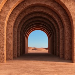 Fototapeta premium Stunning Archway in Desert Landscape Scene