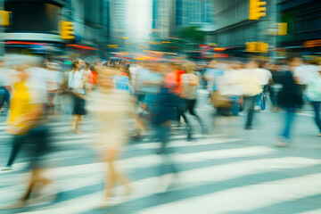 Obraz premium Abstract Blurred Cityscape with Crosswalk, Photo