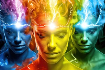 Obraz premium Embracing the positive energy with open arms creating affirmative sensations feeling energized