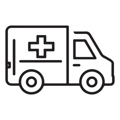 Ambulance icon vector art illustration