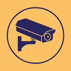 CCTV camera icon vector