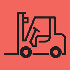 Forklift truck icon vector art