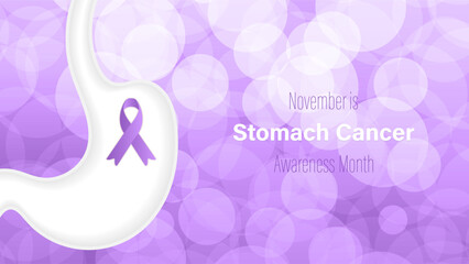 Stomach Cancer Awareness Month, vector illustration.