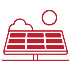 Solar panel icon vector art
