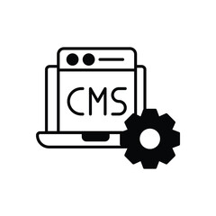 CMS vector icon stock illustration