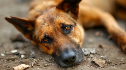 stray animals and people