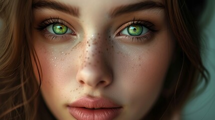 Fototapeta premium post models with colored eyes