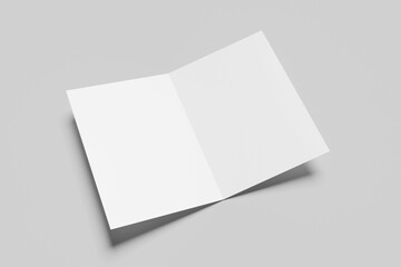 Blank A5 bi-fold brochure for mockup