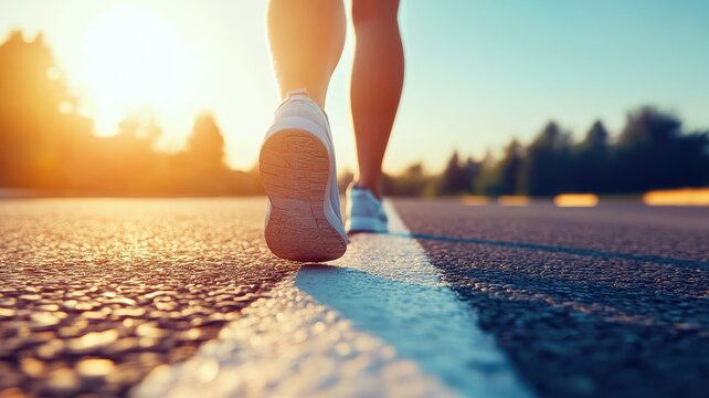 Close-up of person walking on road under bright sky