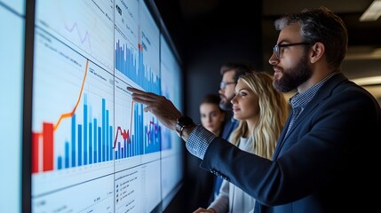 Consultants Strategizing Growth with Interactive Digital Analytics Tools