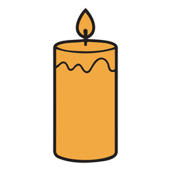 candle icon vector art silhouette illustration.