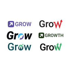 Grow logo with arrow up symbol.