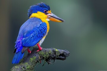 Obraz premium Tree kingfisher species in Southeast Asia and Indian subcontinent.