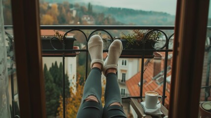 a coffee and a beautiful view