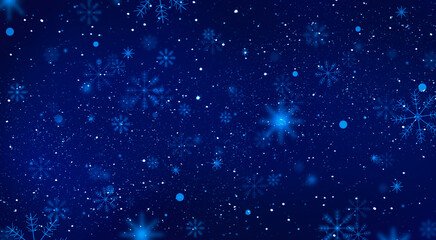 snowflakes on a dark blue background